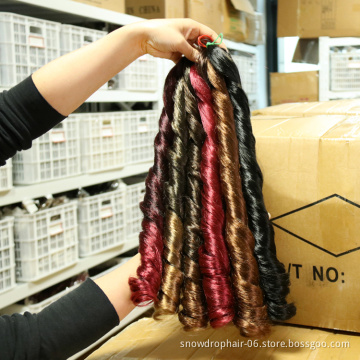 Synthetic African Braids Ghana Wavy Private Label Wholesale Pre Pulled Synthetic Braiding Hair